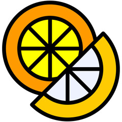 Obraz premium citrus filled line icon