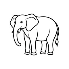 elephant isolated on white