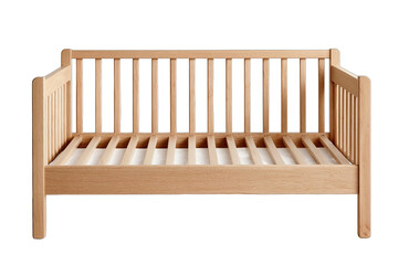 Light beige wooden child's couch