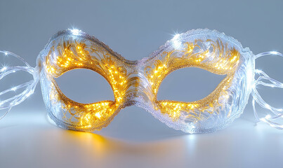 Elegant masquerade mask, illuminated