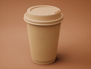 Cardboard coffee cup mockup