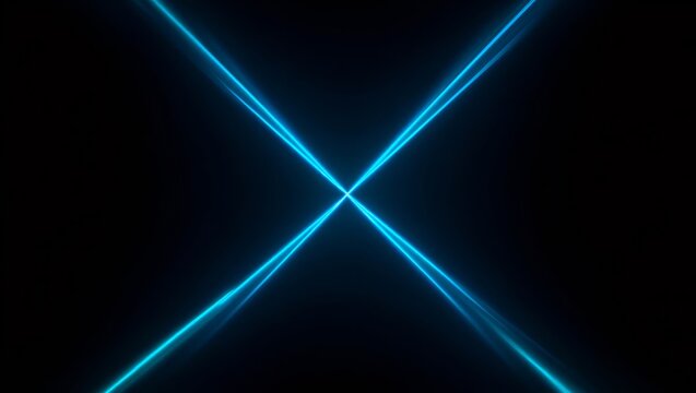 Luxury lines and blue lines on blck abstract banner background.