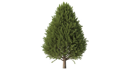 Isolated Conical Evergreen Tree with Detailed Foliage