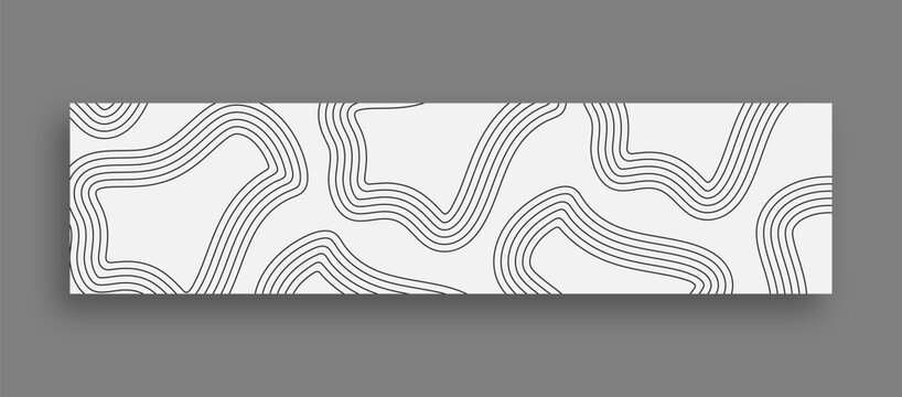 White background contour linkedin banner design