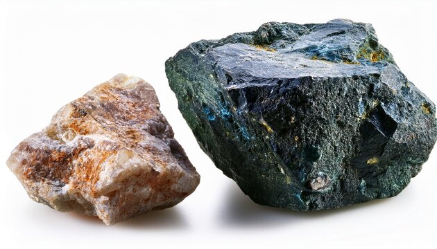 raw franklinite and zincite mineral isolated