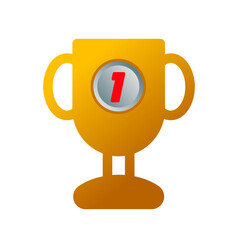 1st trophy flat icon