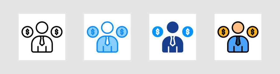 Broker Icon Collection Set Multiple Style