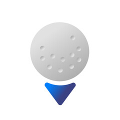 Obraz premium golf ball flat icon isolated on white background