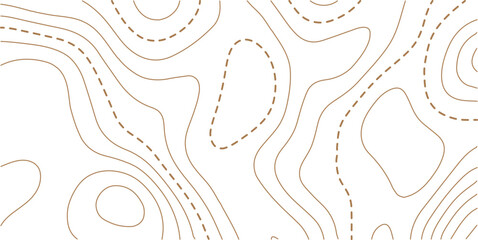 Minimal Topographic Contour Line Background White and Brown Map Design