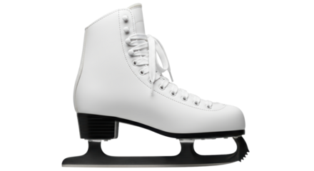 Isolated White Figure Ice Skate