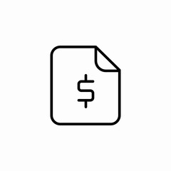 financial document bill icon sign vector