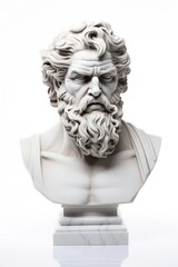 Obraz premium Greek sculpture businessman statue portrait art.
