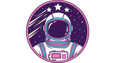 Fototapeta premium Isolated cartoon astronaut