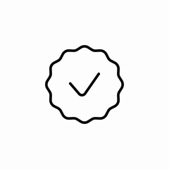 verified check mark icon sign vector
