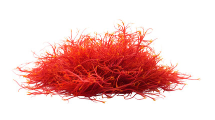 Naklejka premium Saffron Threads - A delicate arrangement of saffron threads on transparent background