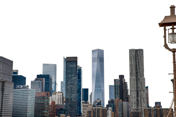 New York city skyline view with no background png