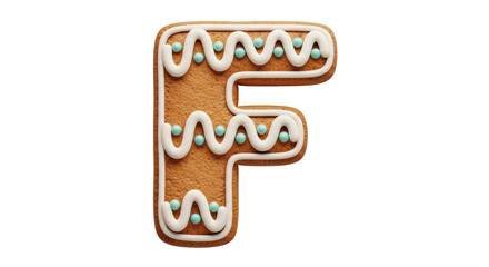 Isolated Gingerbread Letter F