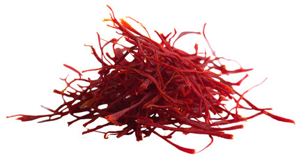 Naklejka premium Saffron Threads - A delicate arrangement of saffron threads on transparent background