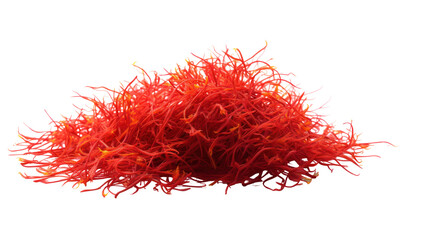Naklejka premium Saffron Threads - A delicate arrangement of saffron threads on transparent background