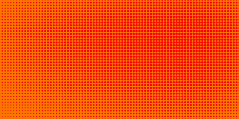 Dots halftone orange color pattern gradient texture with technology digital background. Dots pop art comics with summer background.