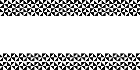 Black and white checkered rectangular frame. Square racing checkerboard pattern. Chessboard geometric pattern. Rally checkerboard pattern. Finish racing frame. Vector illustration on white background