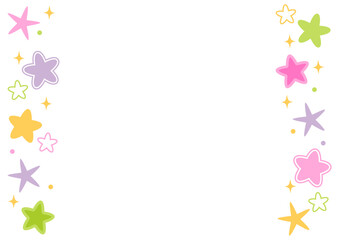 Cute stars frame illustration