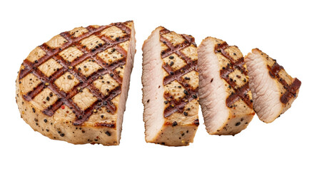 Isolated Grilled pork steak