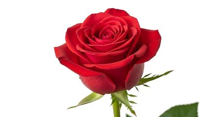 red rose isolated on white