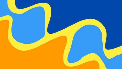 Abstract seamless pattern illustration design with vibrant blue and orange background. modern minimal design perfect for wallpaper, creative projects, presentations, and visual branding.