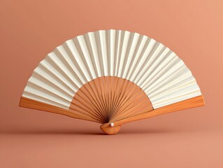 Traditional paper fan on a muted background
