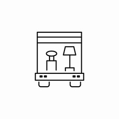 open crate furniture icon sign vector