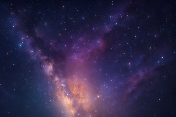 Celestial canvas: A breathtaking view of a vibrant nebula and countless stars scattered across the night sky.