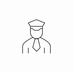 police officer uniform icon sign vector
