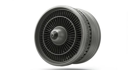 Turbofan Engine: A Detailed 3D Model of a Powerful Aircraft Engine