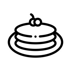 pancakes line icon