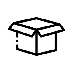 cardboard box line icon