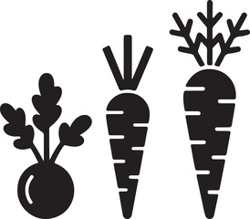 Carrot Vector, Fresh Organic Vegetable Icon Illustration