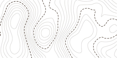 Geographic mountain relief diagram line wave carve pattern. Abstract topo contour map on white background, Topographic map Topographic contour lines map seamless pattern