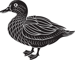 duck vector design, duck silhouette, duck transparent background