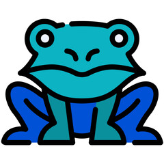 frog filled line icon
