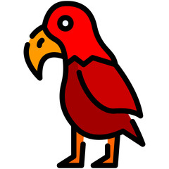 parrot filled line icon