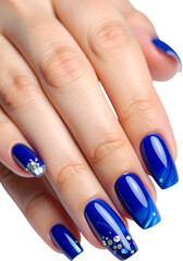 여성의 여름 뷰티 화려한 네일