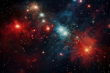 Naklejka premium Fireworks space astronomy universe.