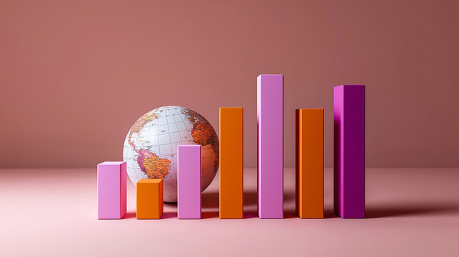 Investment and trade analysis business analytics graph growth in finance charts global market environment