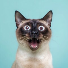 Shocked cat portrait