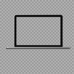 Minimal Laptop Frame Mockup – Transparent Background

