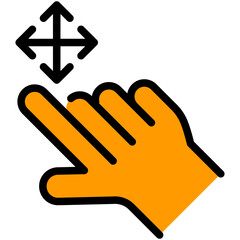 Obraz premium move filled line icon