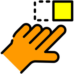 drag filled line icon