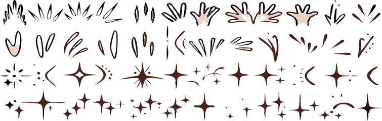 Grass and Reeds Silhouette Vector on White Background