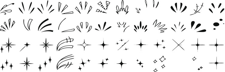 Grass and Reeds Silhouette Vector on White Background